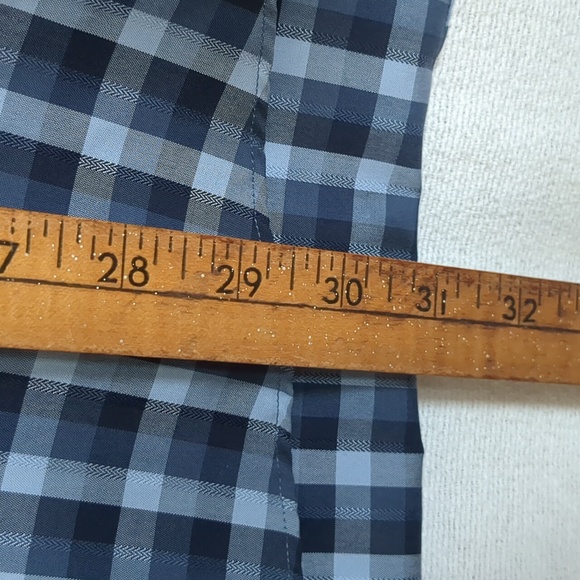 Forsyth of Canada Men's Long Sleeve Button Down Shirt Size Medium Blue Plaid - Picture 9 of 10